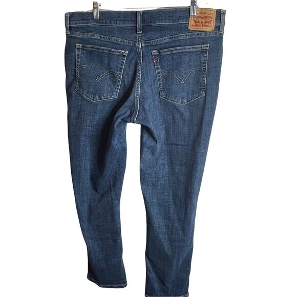 Levis Jeans 32 Boyfriend Stretch Casual Modern Denim Pants Womens Mid-Rise Crop - Picture 2 of 5